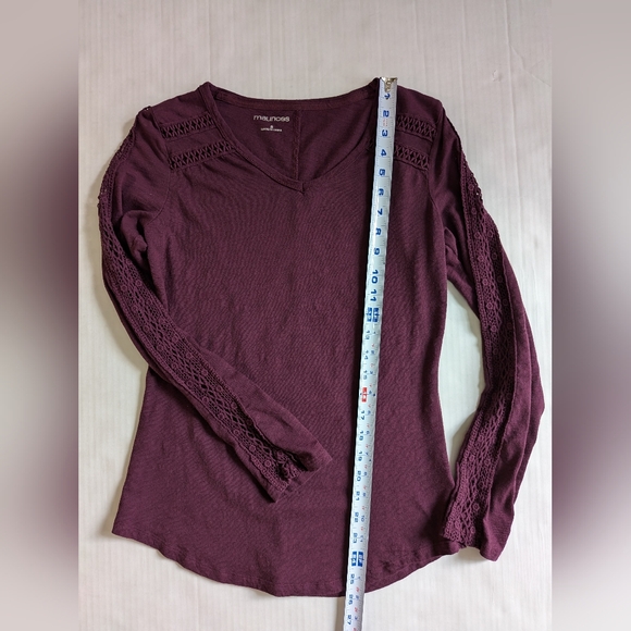 Maurice's Deep Purple Shirt With Crochet Details - Picture 8 of 13